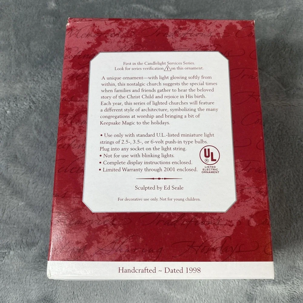 Hallmark Keepsake Ornament Candlelight Services Series The Stone Church 1998